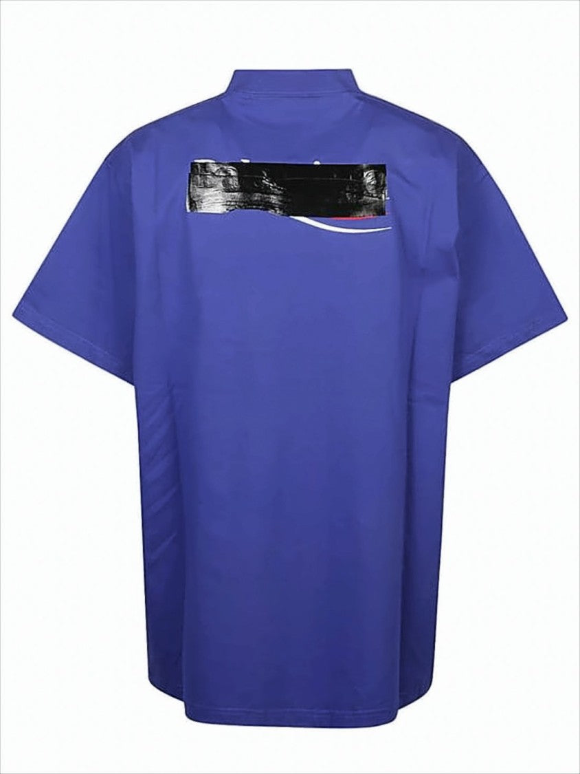 Balenciaga Blue Loose-Fit Balenciaga T-Shirt