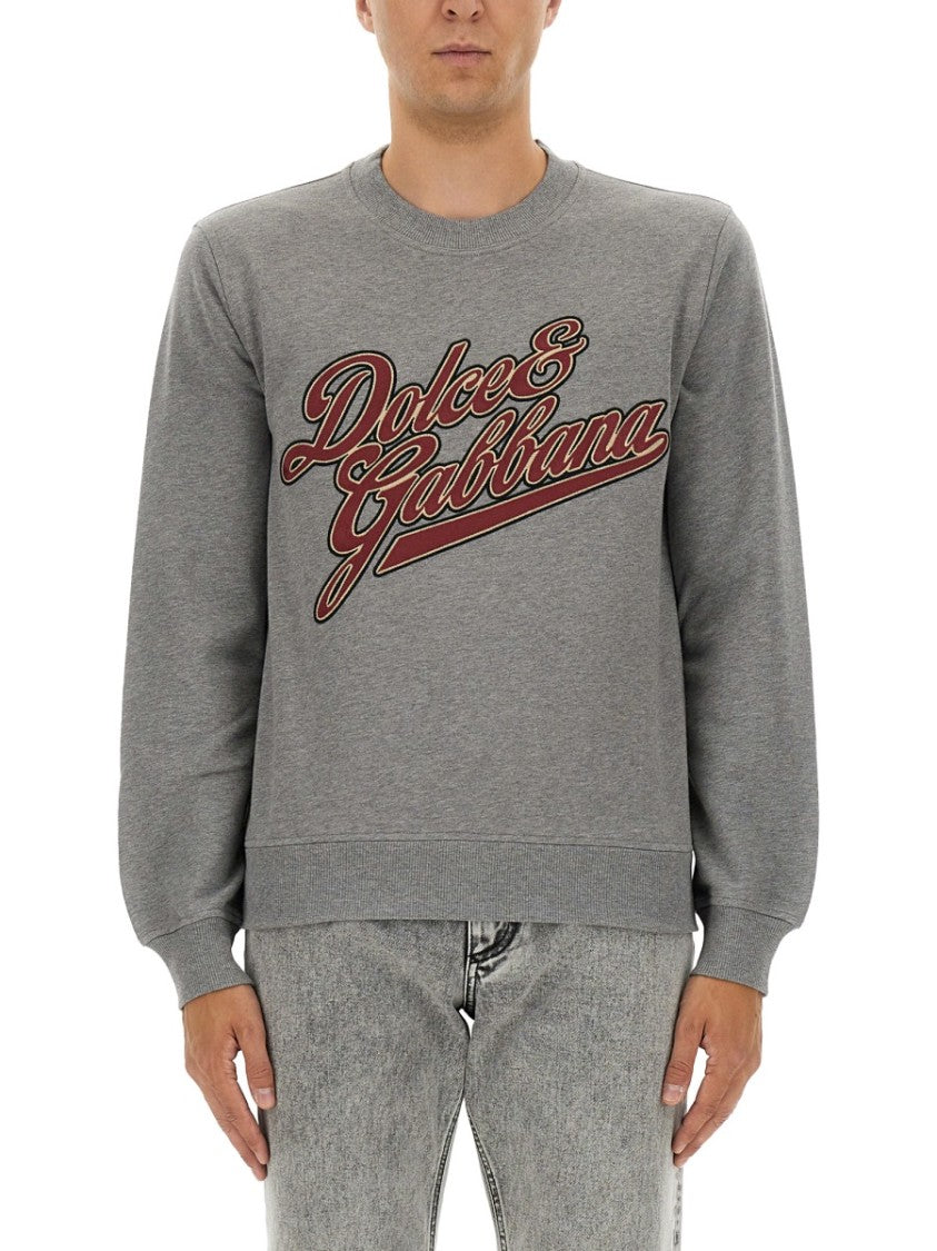 Dolce & Gabbana Embroidered Cotton Crewneck Jersey