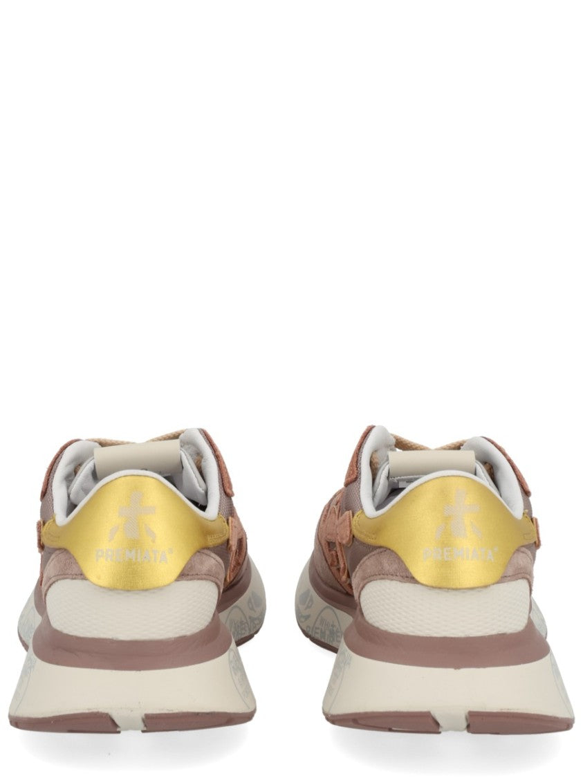 Premiata Layered Multicolour Sneakers With Metallic Accents