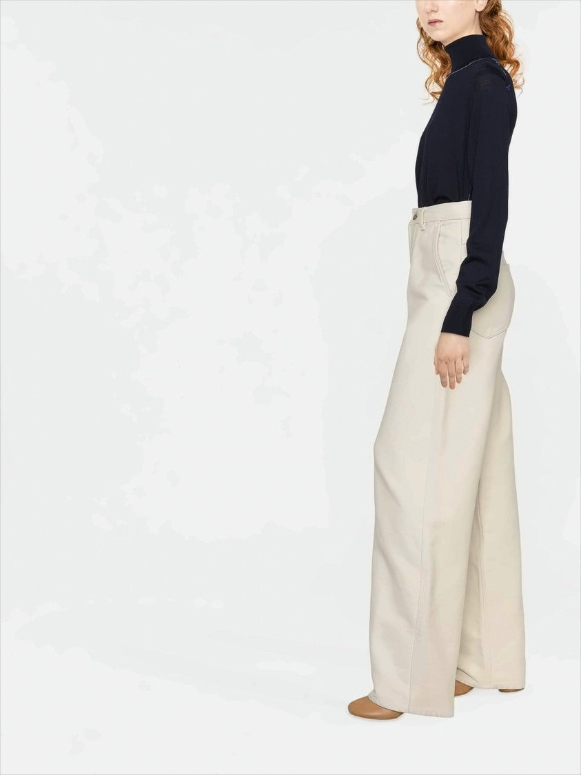 Maison Margiela High-Neck Knit Sweater With Four Stitch Lines