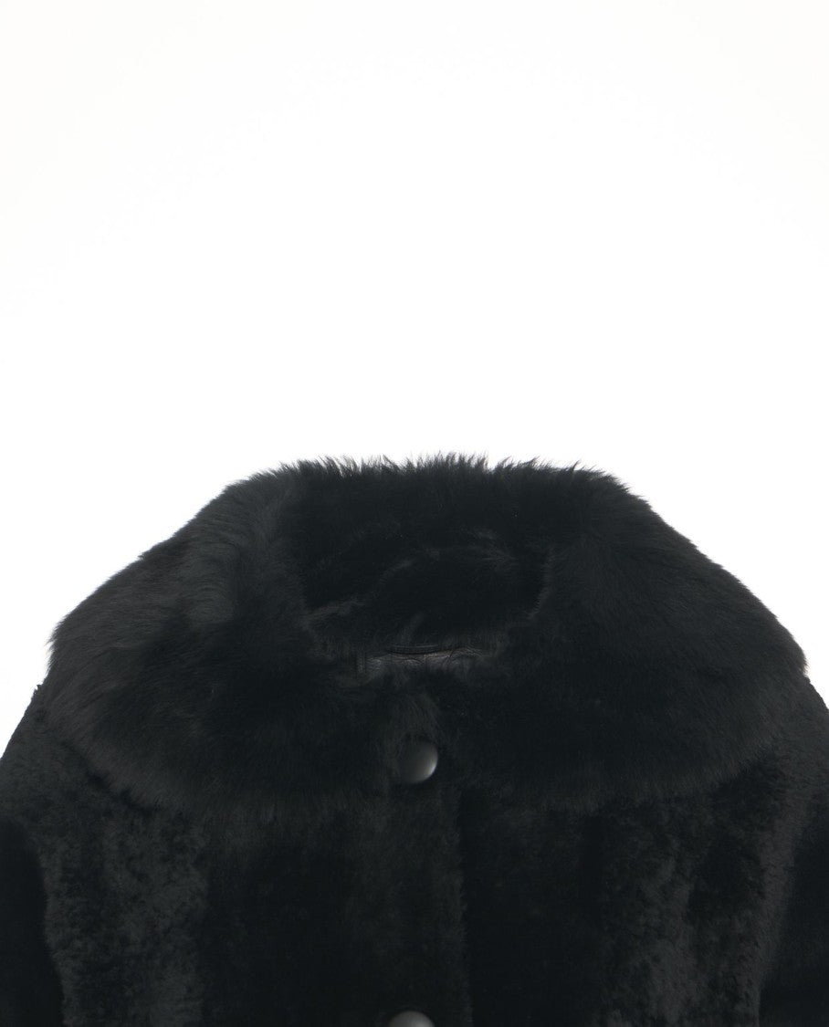 Desa 1972 Oversized Lamb Leather Coat With Textured Finish