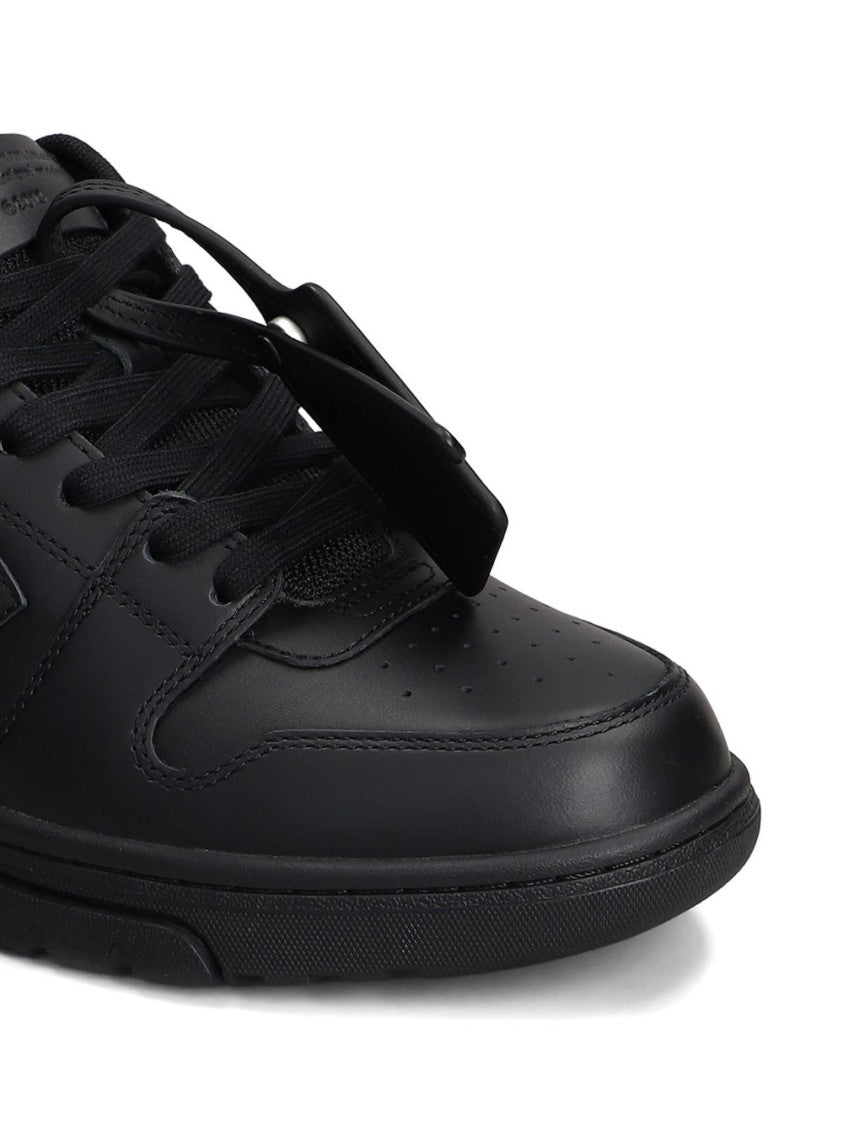 Off-White Minimalist Black Sneakers With Unique Detailing