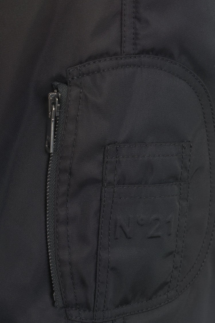 N°21 Oversized Collarless Bomber Jacket