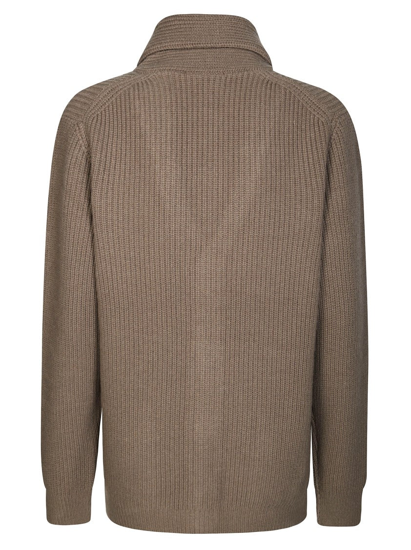 Daniele Fiesoli Textured Knit Cardigan With Shawl Collar