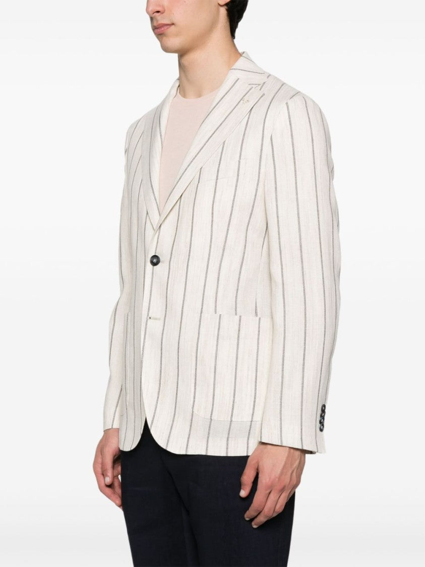 Manuel Ritz Light Beige Cotton Jacket With Classic Design