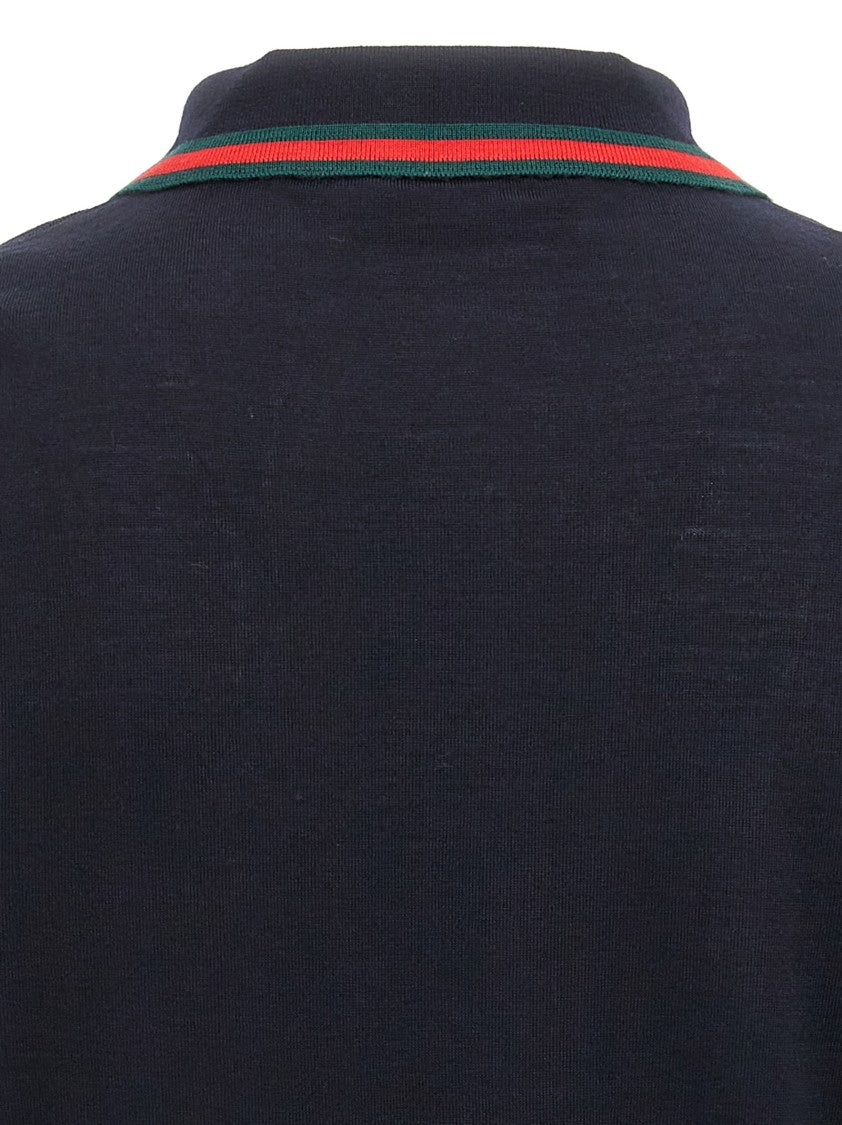 Gucci Web Ribbon Polo Shirt