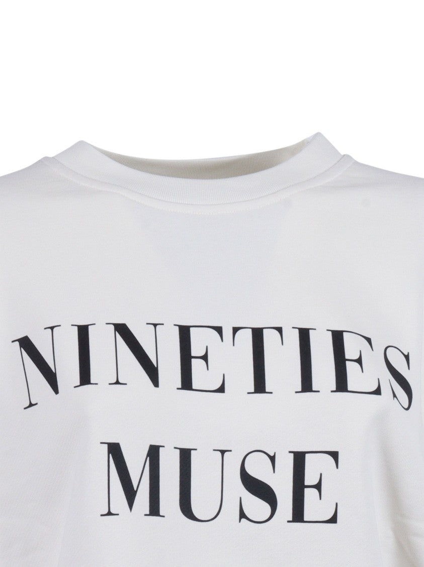 Elisabetta Franchi Oversized Sweatshirt With Bold Text Graphics