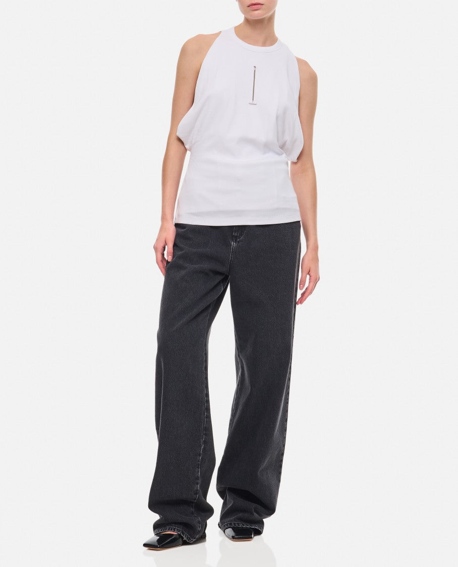 Alexander Mcqueen Cut And Sew Cotton Top