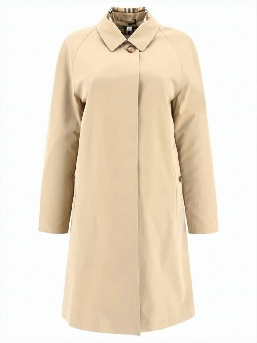 Burberry Minimalist Cotton Coat With Tailored Silhouette