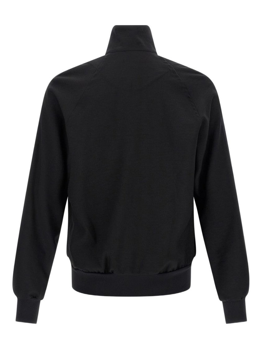 Y-3 Stylish Black Casual Jacket With Ribbed Details