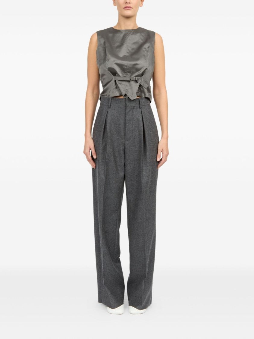 Mm6 By Maison Margiela Medium Grey Tailored Trousers