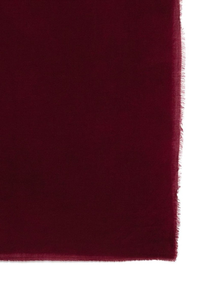 Faliero Sarti Bordeaux Wool And Cashmere Scarf