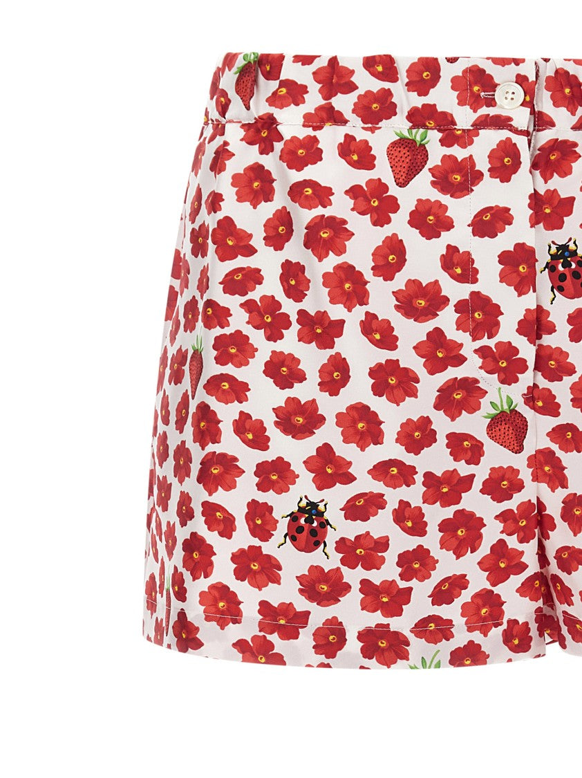 Versace Silk Twill Pajama-Style Shorts