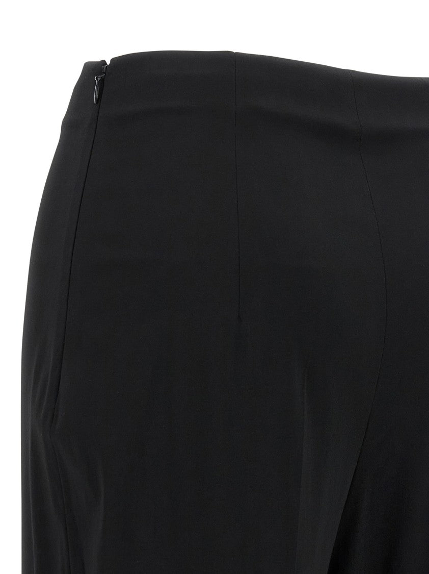 Alberta Ferretti Beaded High-Waisted Stretch Wool Pants