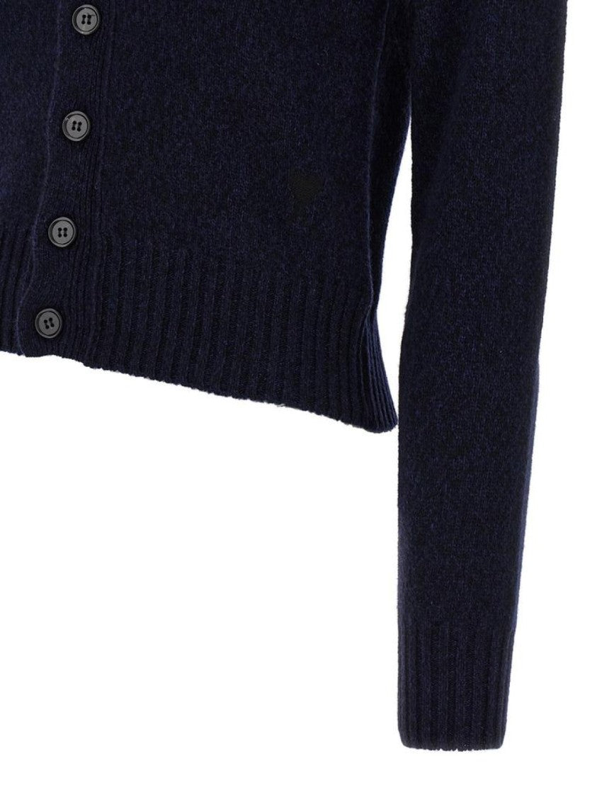 Ami De Coeur Logo Cashmere Cardigan