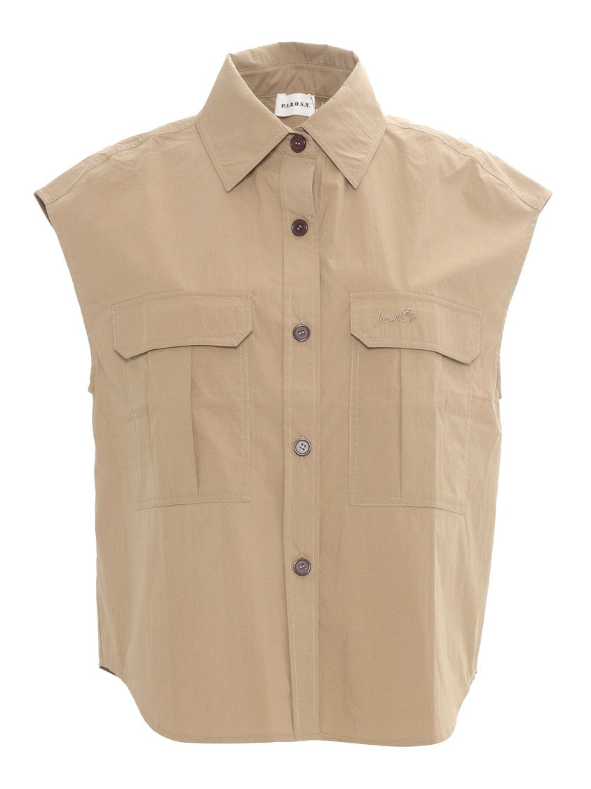 P.A.R.O.S.H. Relaxed Fit Shirt With Classic Collar