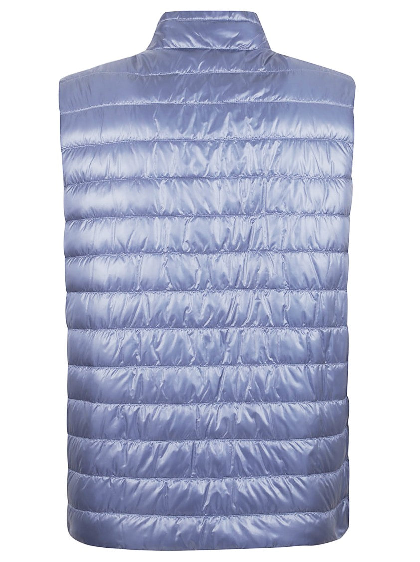 Herno Quilted Cotton Waistcoat With High Collar