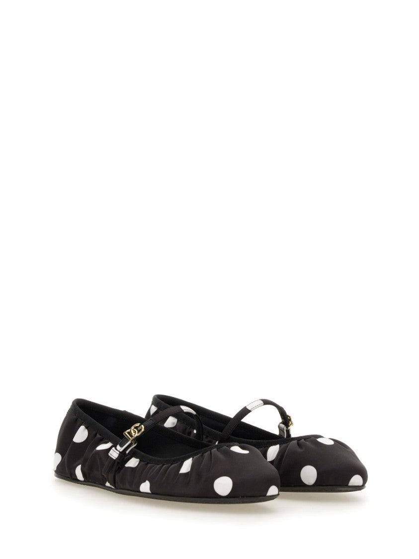 Dolce & Gabbana Printed Satin Ballerina