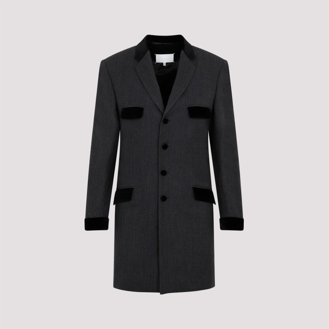 Maison Margiela Charcoal Gray Wool Long Jacket