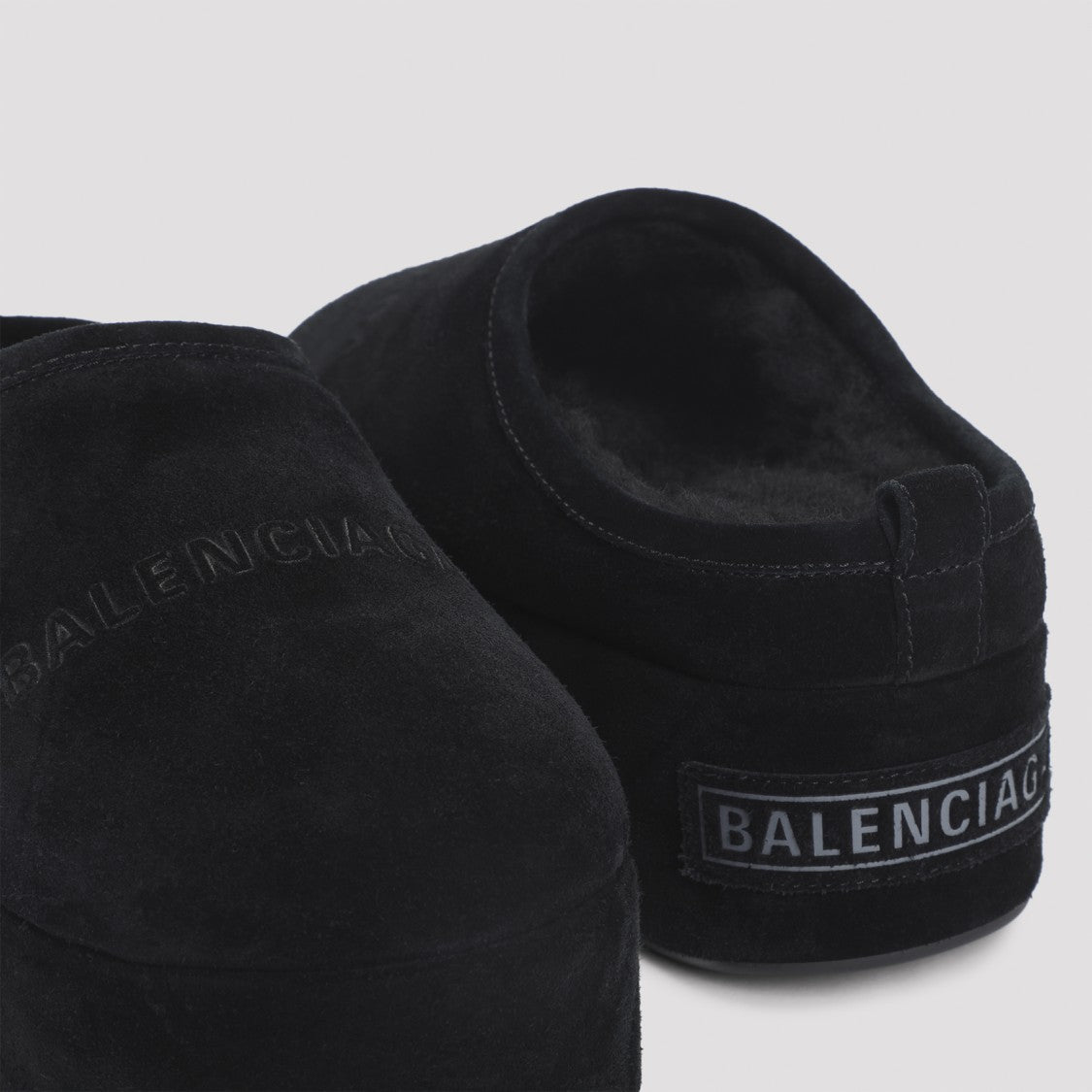 Balenciaga Alaska Pltf Black Calf Leather Mules