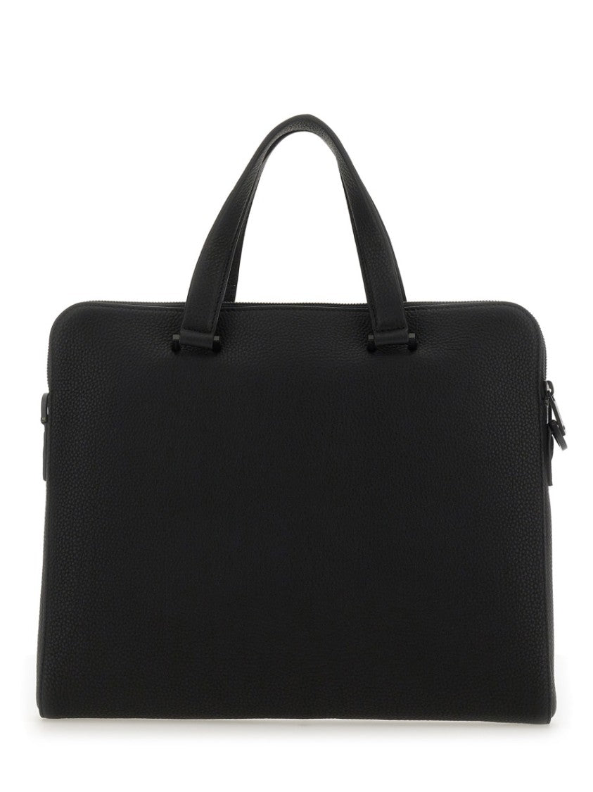 Ferragamo Structured Leather Business Bag