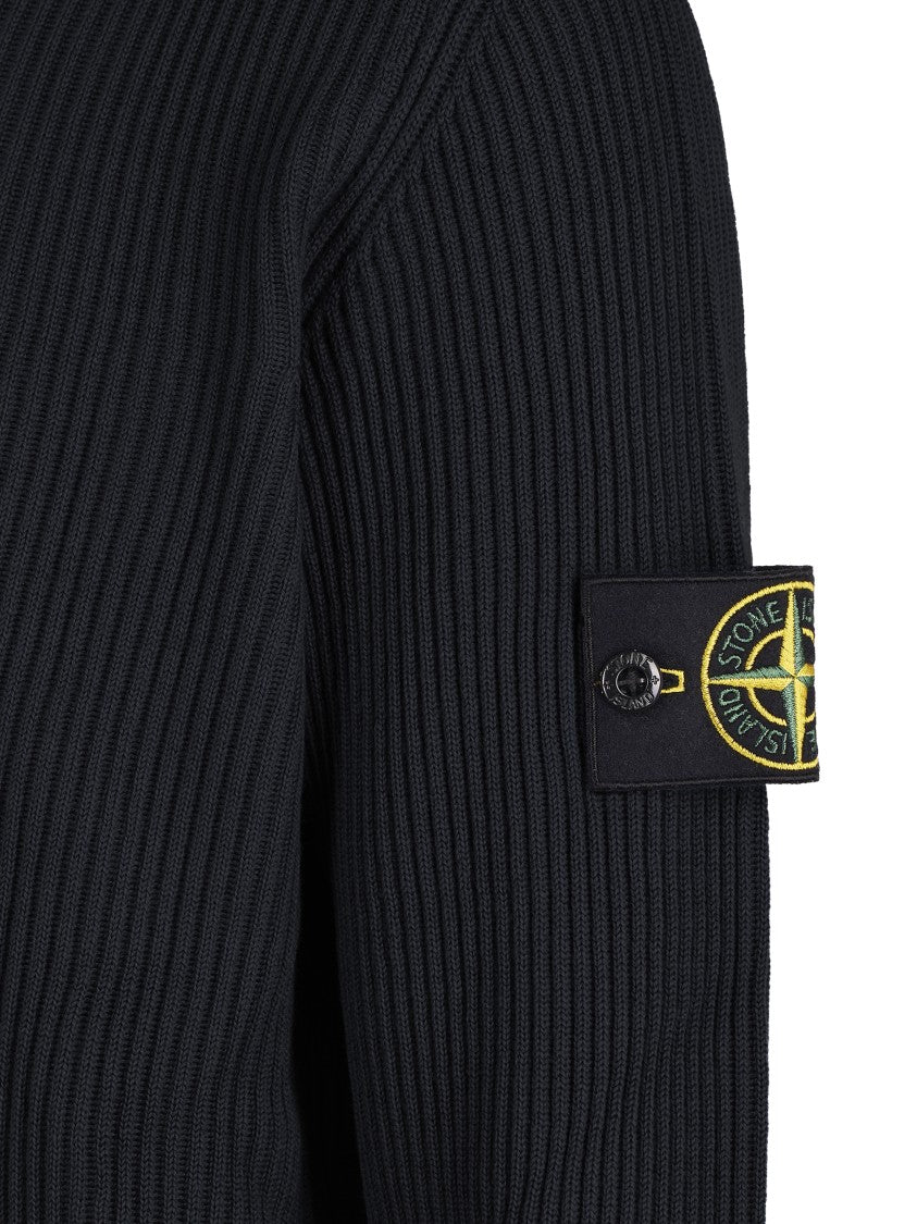 Stone Island Textured Ribbed Sweater