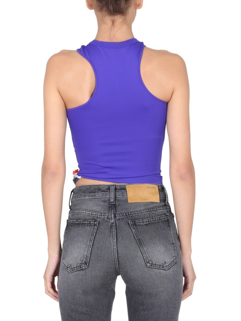 Off-White Asymmetric Fitted Top