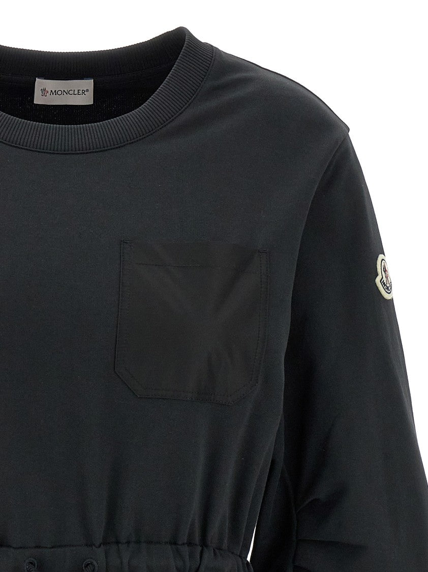 Moncler Balloon-Style Dress With Brushed Cotton Top