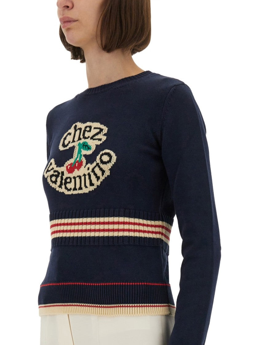 Valentino "Chez Valentino" Cotton Sweater
