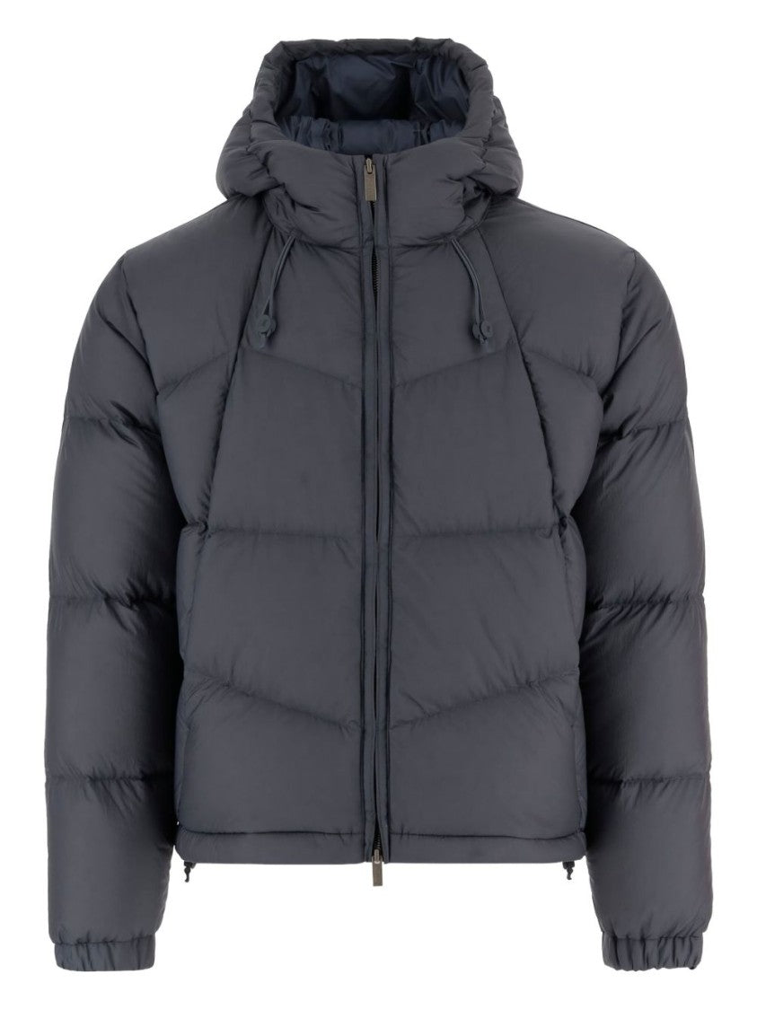K-Way Padded Cropped Jacket With High Collar