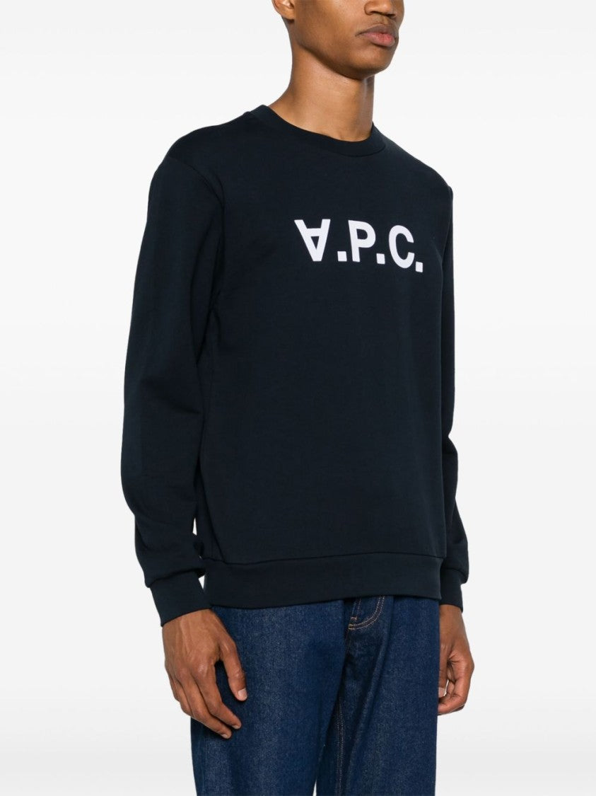 A.P.C. Classic Crew Neck Sweater With Bold Logo Detail