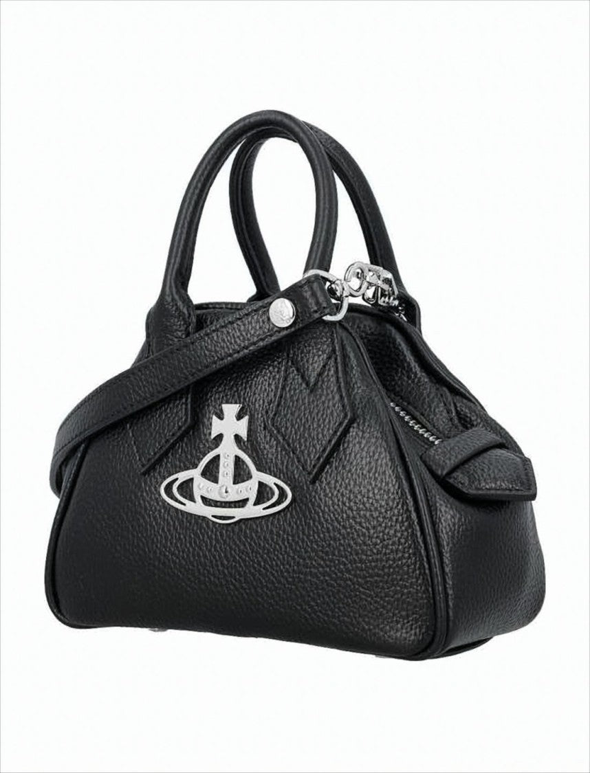 Vivienne Westwood Structured Trapezoidal Shoulder Bag With Metallic Emblem