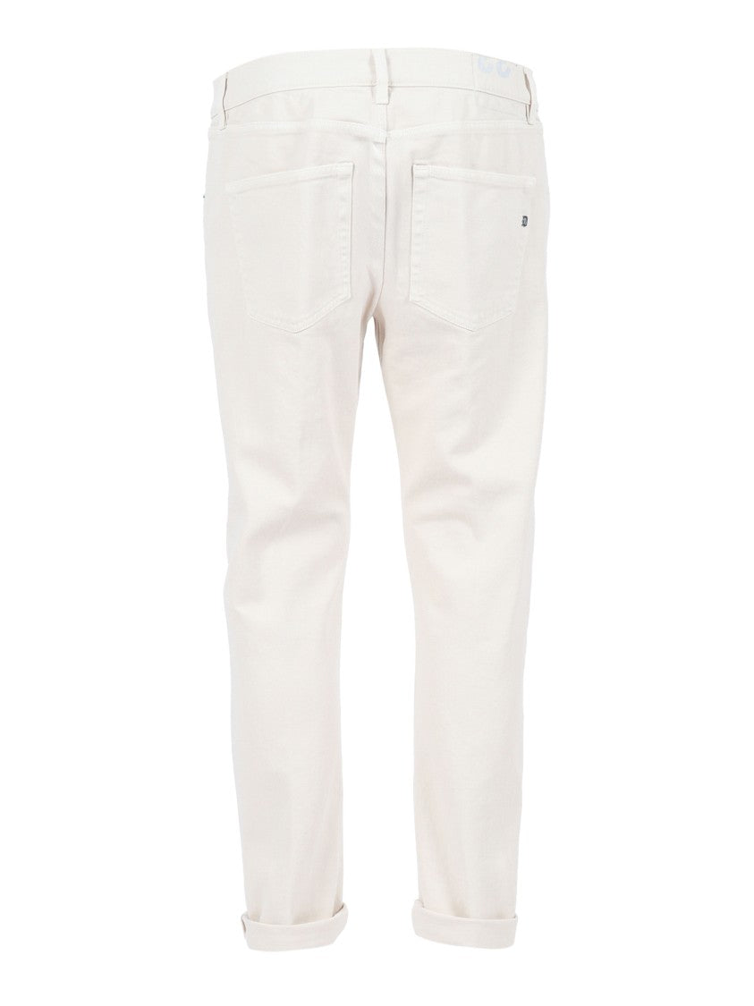 Dondup Off-White Classic Five-Pocket Jeans With Elegant Finish