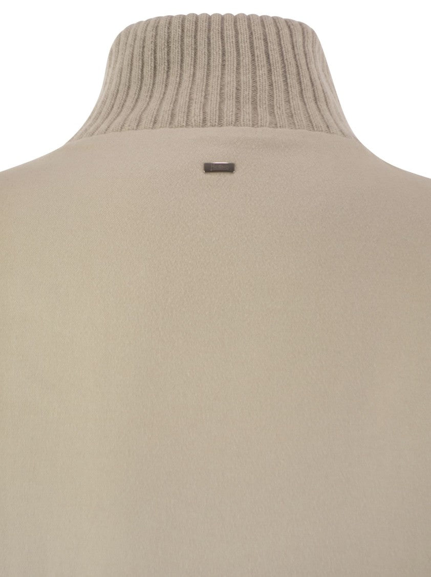 Herno Silk And Cashmere Jacket With Belt