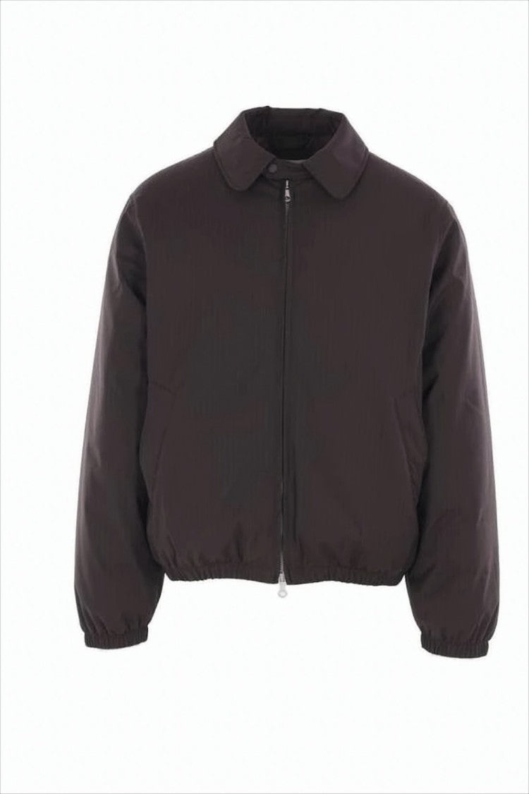 Our Legacy Cropped Padded Jacket With Subtle Pinstripe Pattern