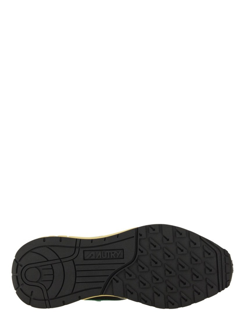 Autry Sporty Grey Suede And Mesh Sneakers