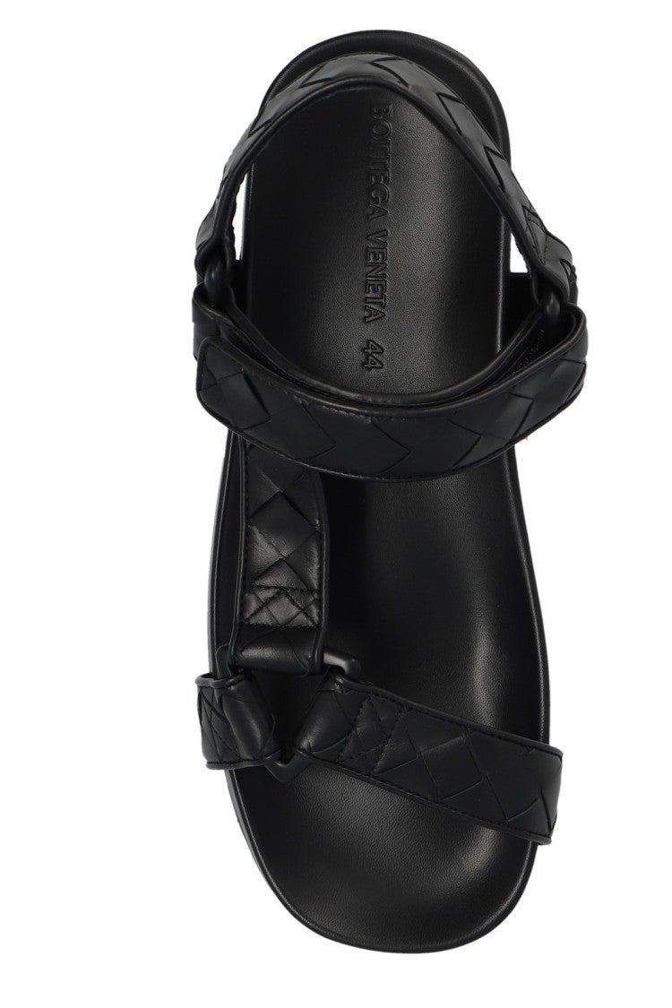 Bottega Veneta Open-Toe Brown Calfskin Sandal With Minimalist Design