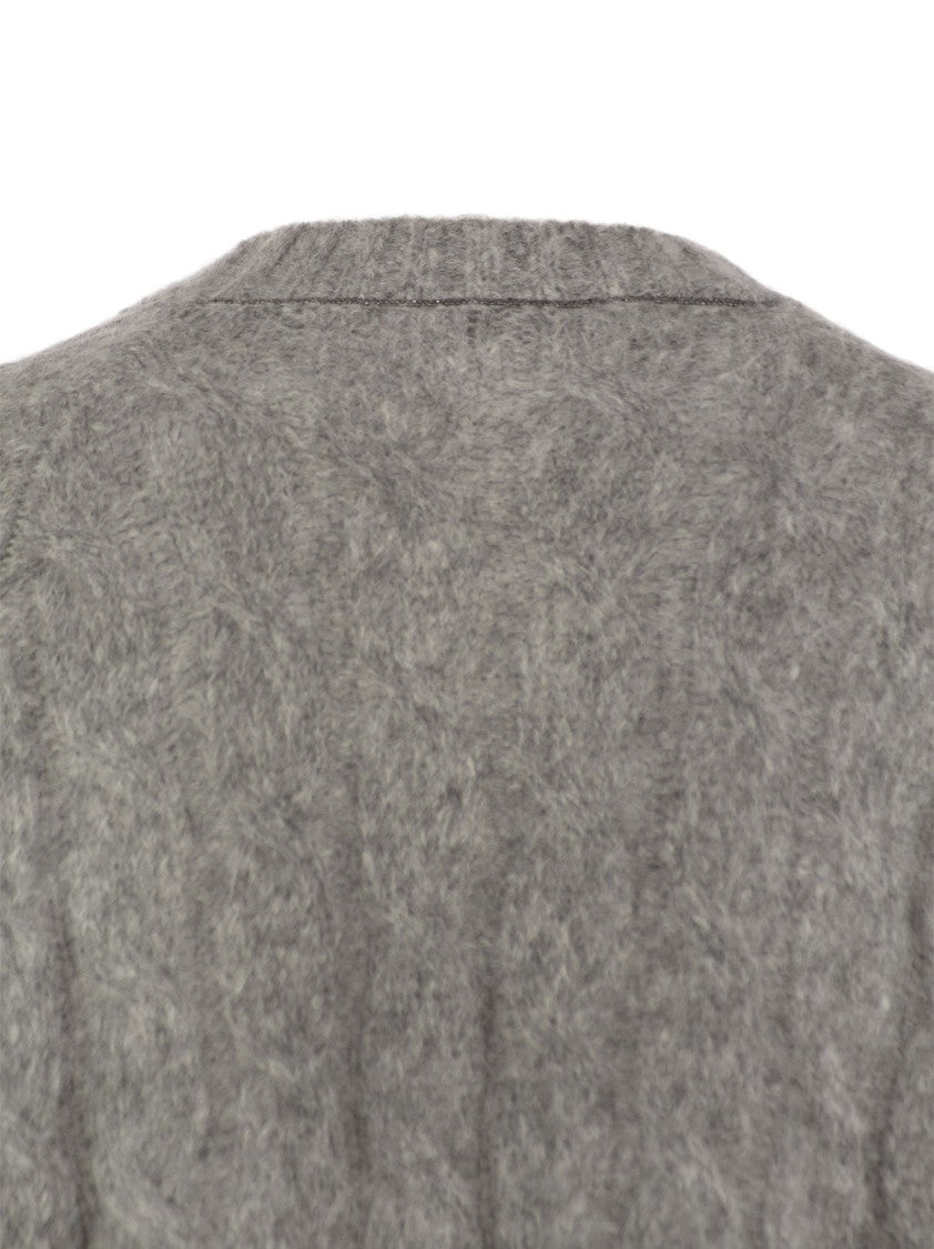 Brunello Cucinelli Wool And Mohair Sweater With Monili