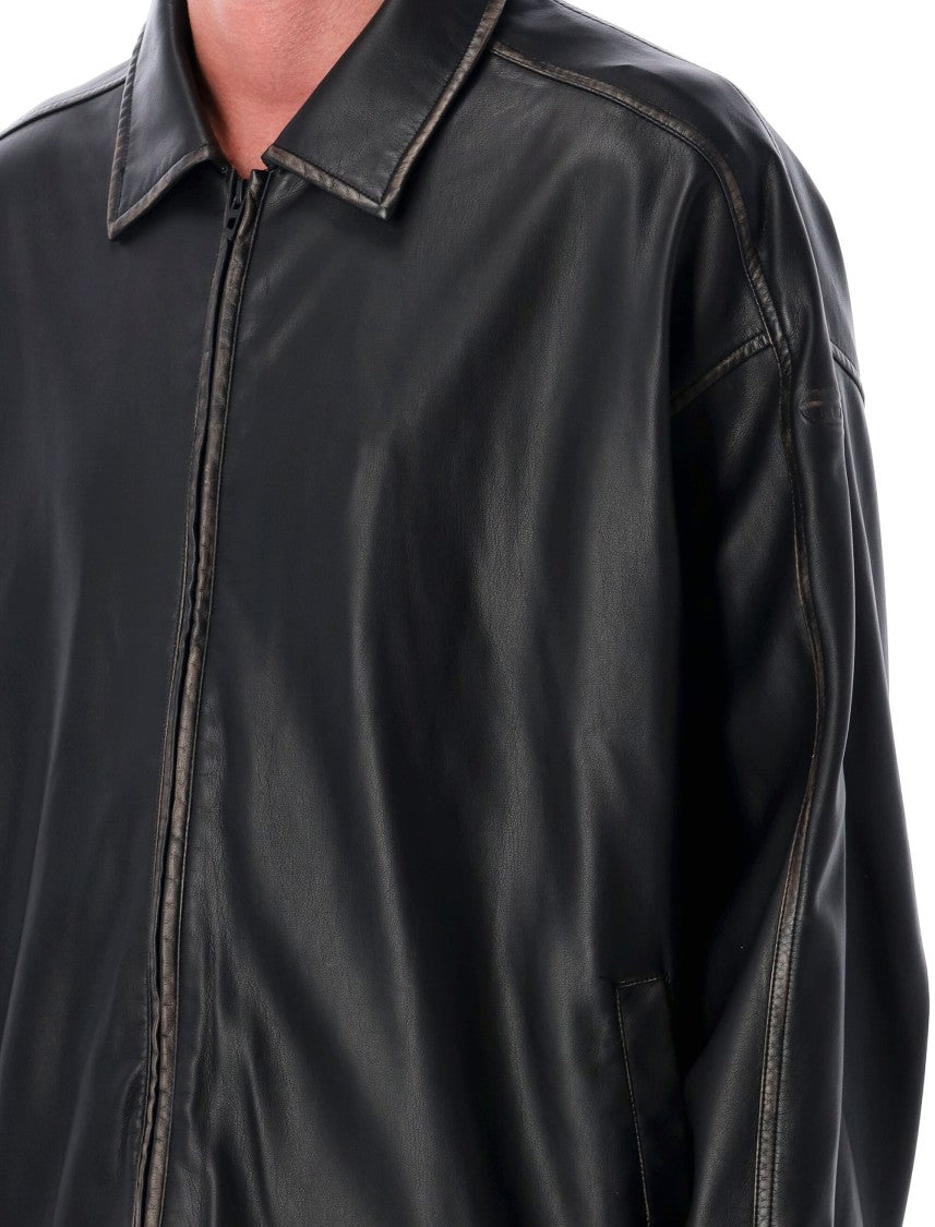 Diesel Eco-Leather Jacket With Classic Collar