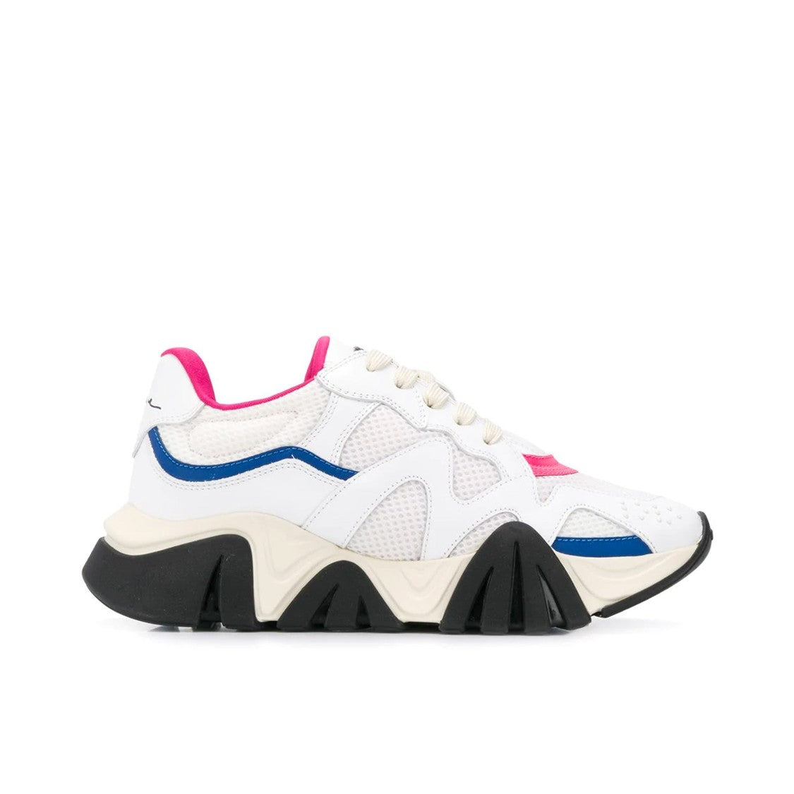 Versace Chunky Leather And Mesh Squalo Sneakers
