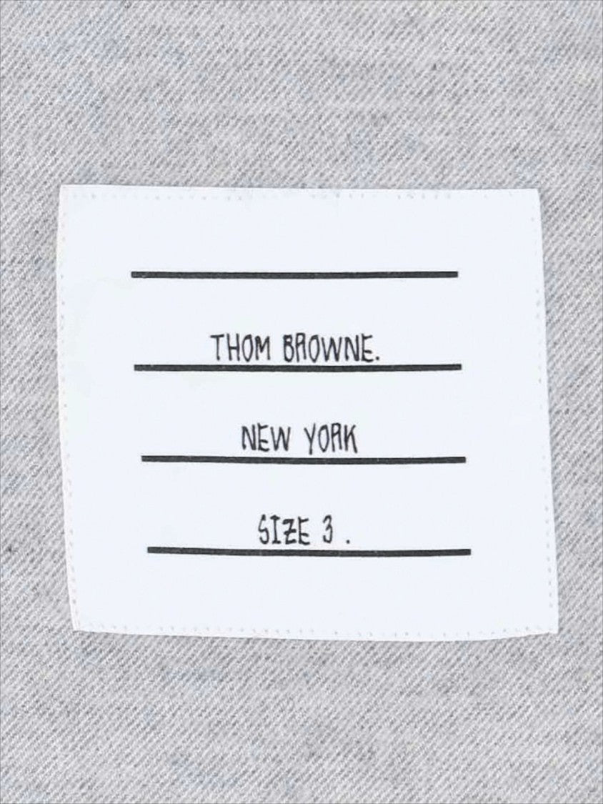 Thom Browne Classic Button-Down Long-Sleeve Shirt With Three-Stripe Detail