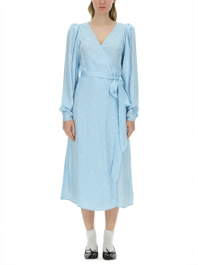 Rotate Polka Dot Midi Dress