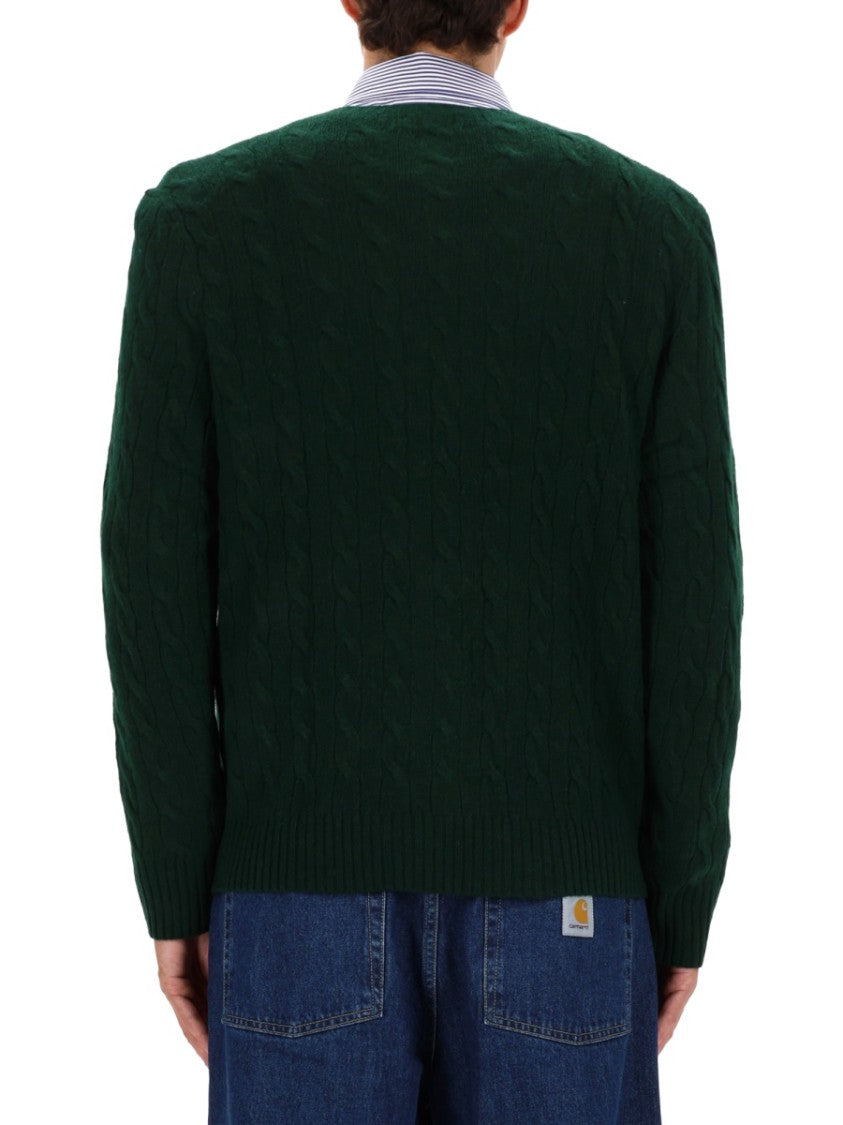 Polo Ralph Lauren Cable-Knit Sweater In Rich Dark Green