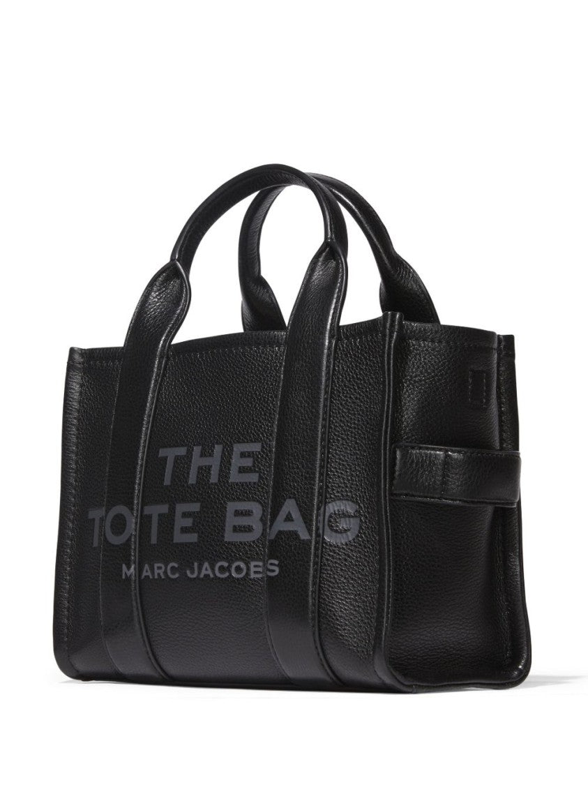 Marc Jacobs Textured Black Tote Bag With Dual Handles And Adjustable Strap