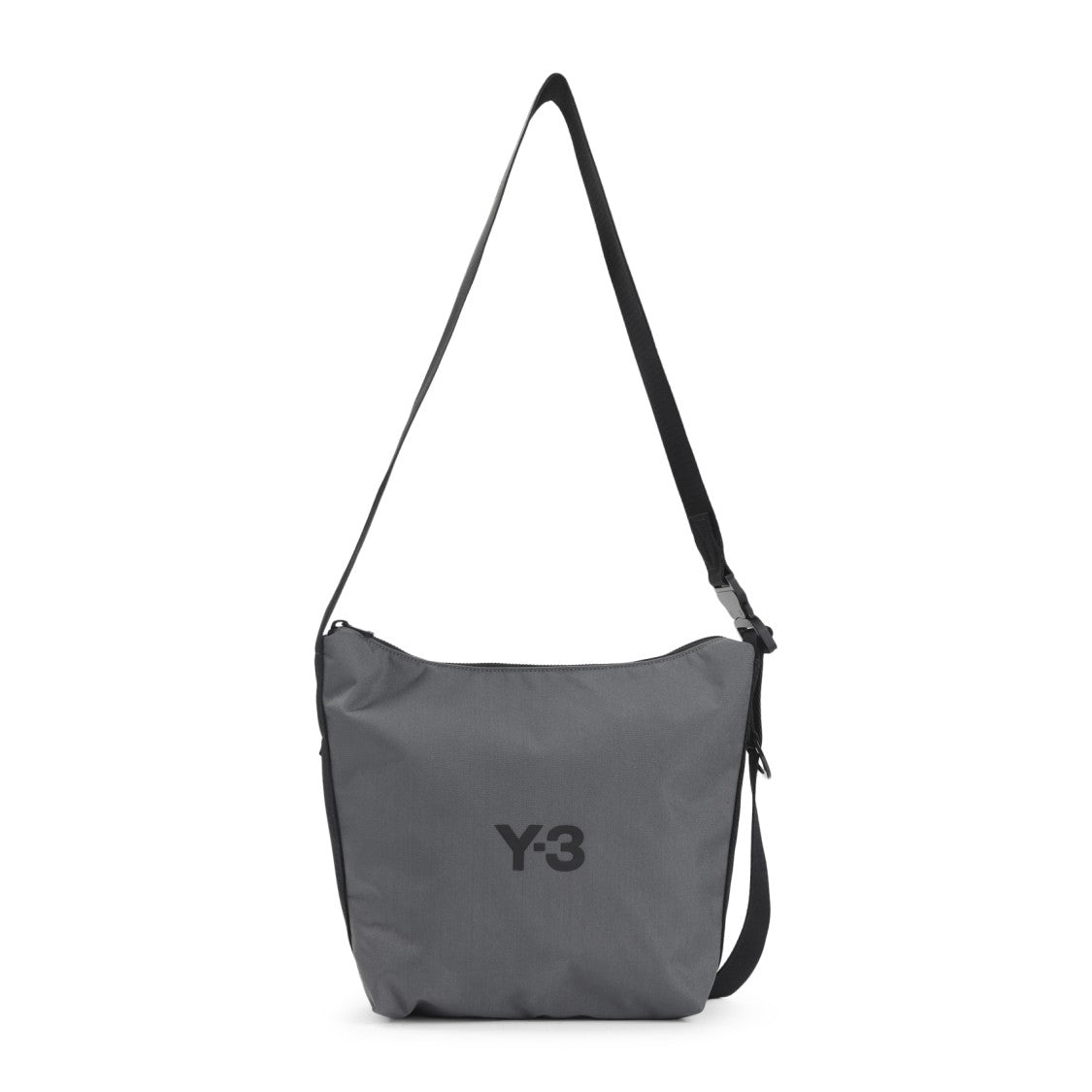 Y-3 Contemporary Grey Crossbody Bag With Adjustable Strap