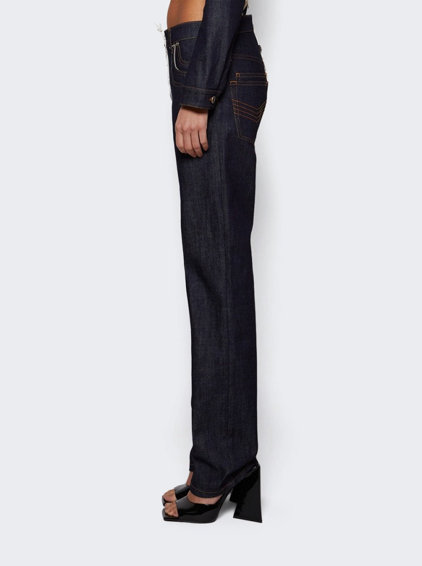 Jean Paul Gaultier Jean With Lacing Detail Indigo
