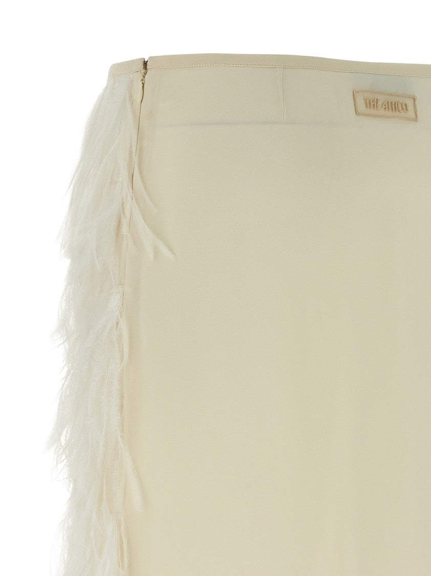 The Attico Ostrich Feather Skirt