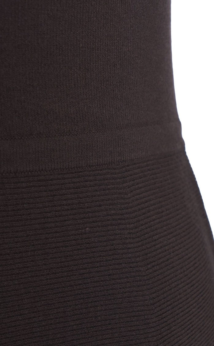 Kaos Long Black Dress With Round Neckline