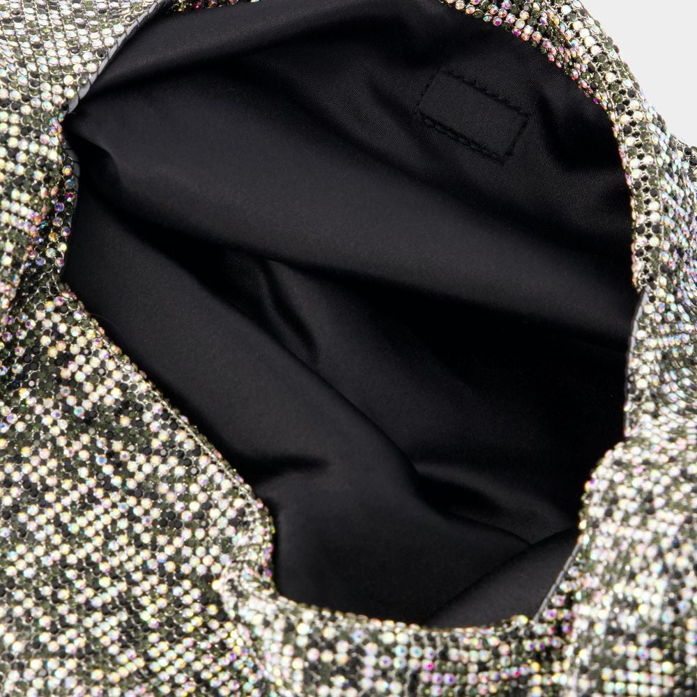 Kara Crystal Mesh Armpit Bag - Polyster - Black Pixel