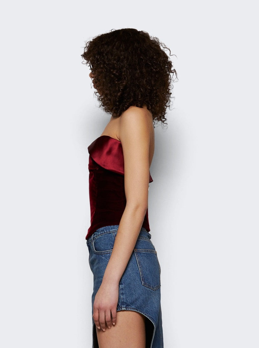 Mugler Bustier Top Blood Red